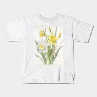 Watercolor Botanica Daffodil Kids T-Shirt